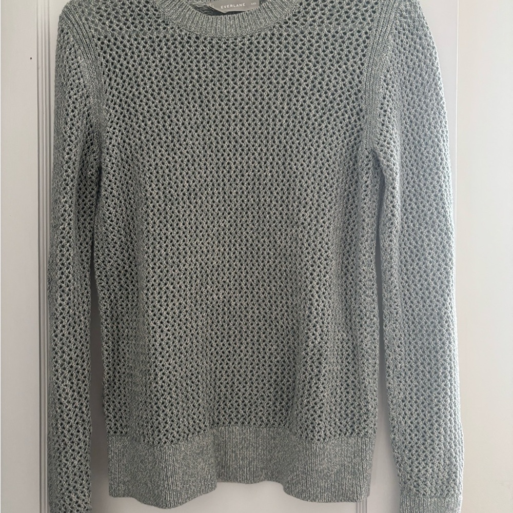 Blue Everlane See Through Knit Sweater